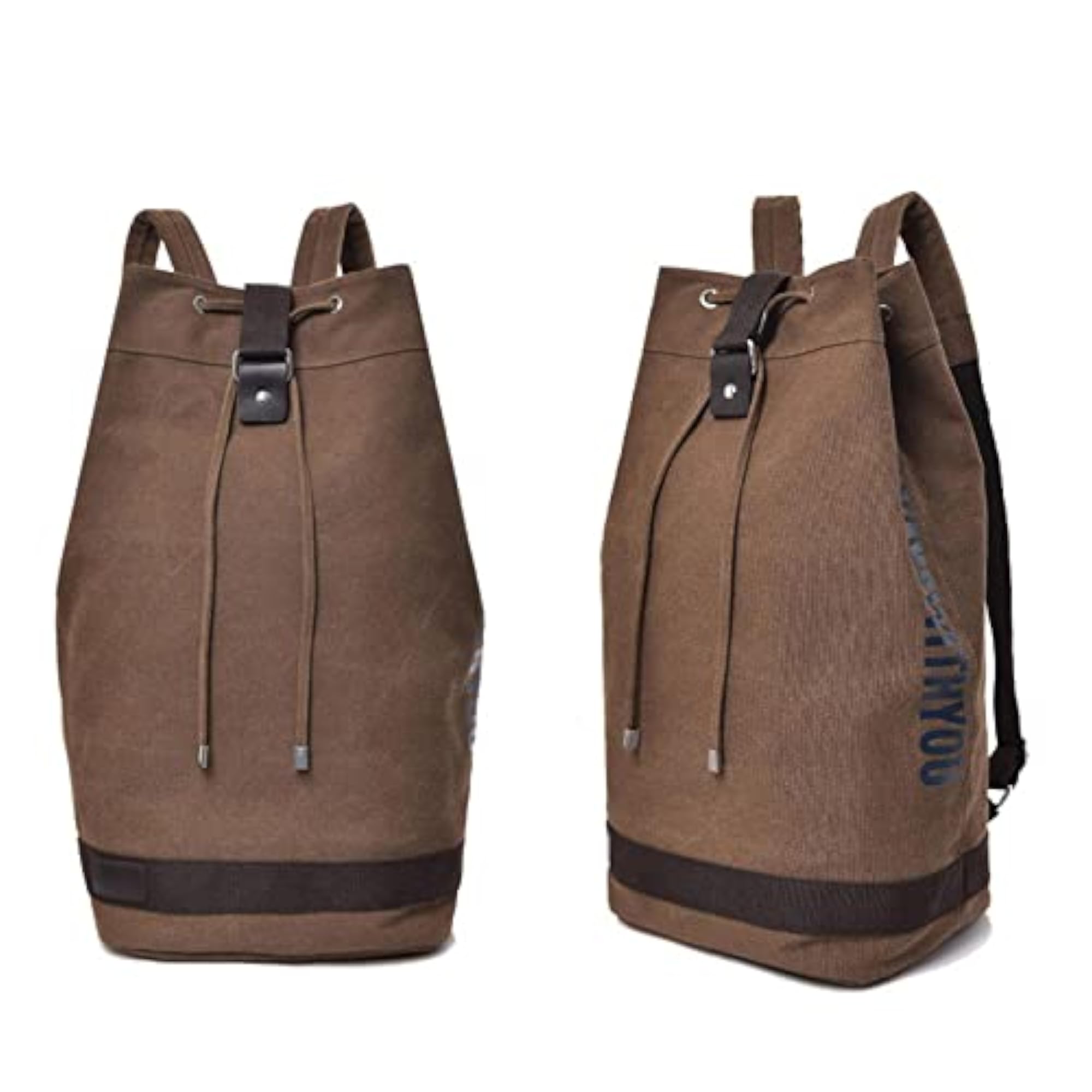 Men's Canvas Rucksack Laptop Backpack for Hiking